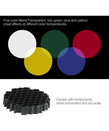 Aluminium Conical Studio Snoot Kit with Grid, Filters for Bowens Mount Flash Light - Buy Online on SooperMarket.com