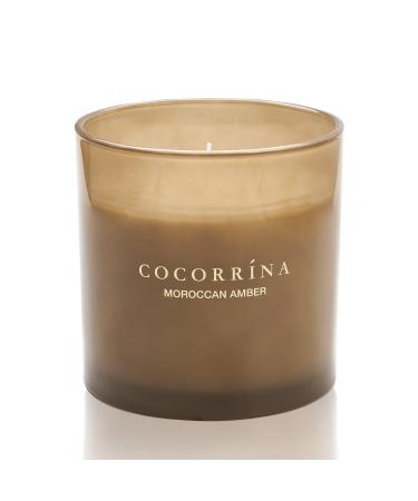Cocorr na Candle fragrance candle in a glass - Moroccan amber burning time up to 110 hours with 3 wicks natural soy candle Christmas gift candle 1300g Moroccan amber 1300g