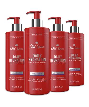 Old Spice Daily Hydration Hand & Body Lotion With Vitamin E, 16 Fl Ounce, Pack of 4