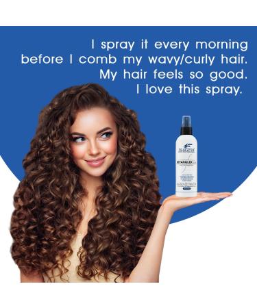 Detangler plus Styling Hair Spray 8 oz - Heat Protectant and Blowout Spray - Leave in Conditioner for Sensitive Skin - Fragrance Free Hypoallergenic Unscented - Anti Frizz Vegan Cruelty Free 8 Fl Oz (Pack of 1) - Buy Online on SooperMarket.com