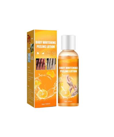 100ml Body Whitening Cream Peeling Lotion Skin Lightening Brightening Orange Peeling Cream Skin Peeling Gel Skin Lightening Cream for Dark Skin Improving Body Skin (2PCs)