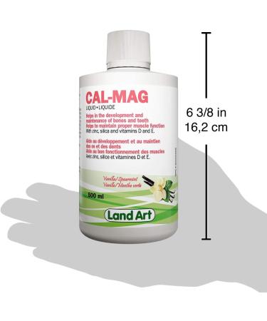 Liquid Calcium Magnesium Formula with Vitamin D Vitamin E and Zinc - Maintain Healthy and Stronger Bones - 500ml - Vanilla Spearmint Flavor - Non-GMO Gluten Free Sugar Free - Made in Canada - Buy Online on SooperMarket.com