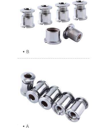 Juscycling Chainring Bolts Nuts Pack for Double Chainrings - Silver Type B | Set of 5 with Multiple Size Options - Buy Online on SooperMarket.com
