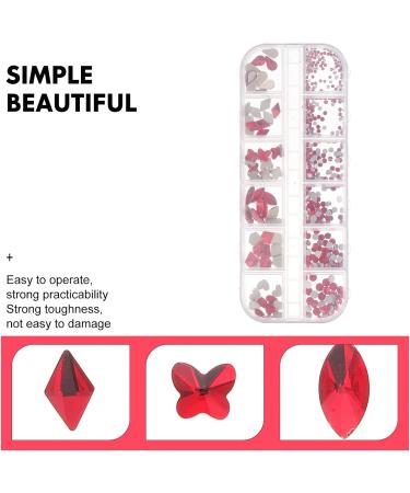 Minkissy 1 Box Nail Art Accessories Nail Metal Diy Accessories for Nail Nails Gems Nail Art Gems Crystal Nail Gems Metal Nail Jewelry Nail Crystals Nail Jewels Red Resin Boxed Shaped Drill - Buy Online on SooperMarket.com