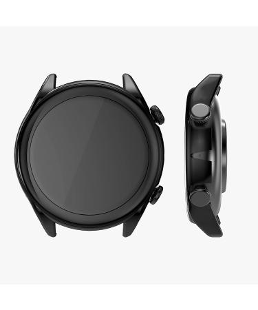 kwmobile Cover for Huami Amazfit GTR 3 / GTR 3 Pro - Set of 2 Black/Black Tempered Glass with Plastic Frame - Buy Online on SooperMarket.com