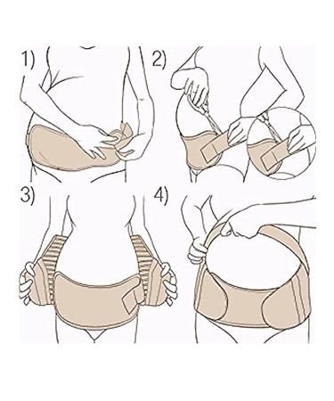 Jamila Maternity Belt - Pregnancy Support Waist Band for Back, Pelvic, and Hip Pain Relief - White XXL - Buy Online on SooperMarket.com