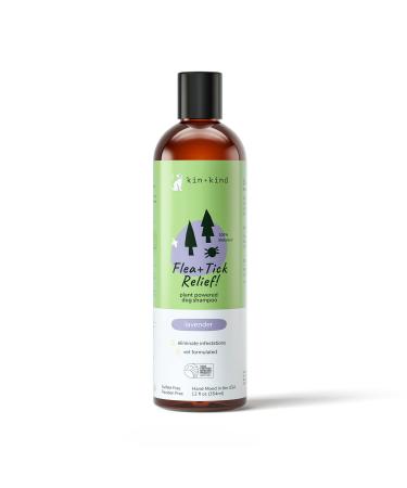 Kin+Kind Flea + Tick Relief Dog + Cat Shampoo Lavender 12 fl oz (354 ml)