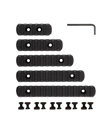 5pcs polymer M-LOK Picatinny Schiene 5-slot 7-slot 9-slot 11-slot 13-slot light rail section Accessories with 10 t nut 10 screws and 1 wrench black