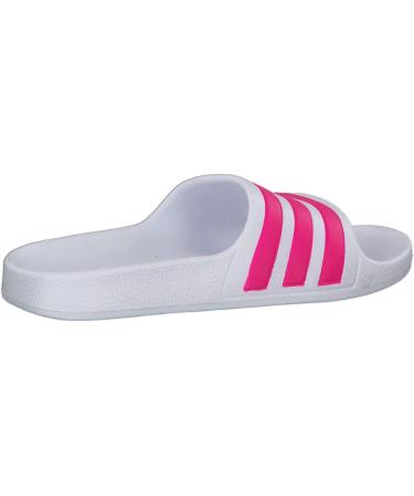 Adidas Unisex Kinder Adilette Aqua Slides - Kids Sandal 29 EU - Ftwr White/Real Magenta | International Shipping Available - Buy Online on SooperMarket.com
