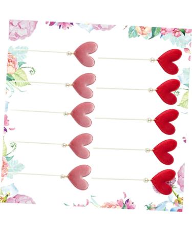 Warmhm 10pcs Valentines Day Food Picks Engagement Cake Toppers Valentine Day Food Picks Christmas Cupcake Topper Proposal Cake Toppers Valentine Day Party Supplies Heart Love Fruit Baby - Buy Online on SooperMarket.com