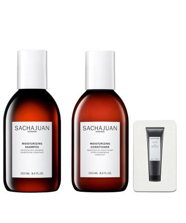 Sachajuan Moisturizing Shampoo & Conditioner Set - Ocean Silk Technology Argan Oil Heat Protectant for Moisture & Frizz Control - 8.4 oz (Set of 2) - International Shipping Available - Buy Online on SooperMarket.com