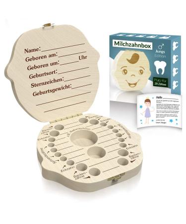 Original Zrilubkrelz tooth box tooth box for children made of wood |including letter |German language |2 versions for young & girls |Milk tooth box milk tooth box for milk teeth as a gift birth