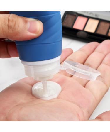 Gemice Travel Bottles for Toiletries CAA Approved 90ml Silicone Travel Bottles Leak Proof Squeezable Travel Size Containers Travel Essentials for Lotion Soap Liquid Shampoo BPA Free(4 Pack) Vibrant - Buy Online on SooperMarket.com