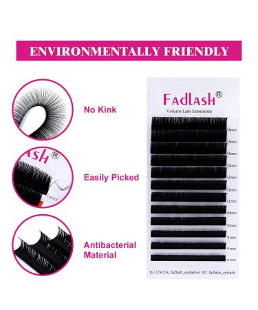 Professional Classic Eyelash Extensions - 0.20mm C Curl Mix (8-14mm) - Natural Black Individual Lashes - Buy Online on SooperMarket.com