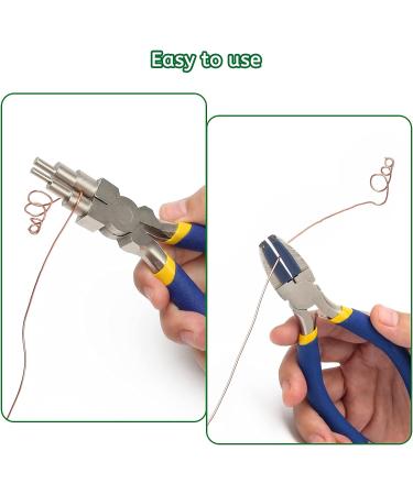 AngleKai 6 IN 1 Jewelry Making Nylon Pliers Set - Blue Nylon Jaw Flat Nose, Loop, and Bail Making Pliers for DIY Jewelry Crafting - Buy Online on SooperMarket.com
