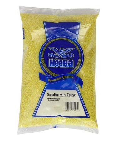 Heera Semolina Extra Coarse (375g) (Pack of 1) - Also known as Suji - Used to make Pasta Pizza Bread and Biscuit Doughs