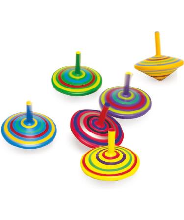 Small Foot Wooden Spinning Top - Colorful 6-Piece Set for Kids Age 3+ 1730 - Perfect for International Shipping - Buy Online on SooperMarket.com
