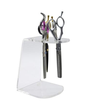 Neamou Acrylic Scissors Holder Acrylic Scissors Holder for Groomer | Groomer Scissors Rack 6- Clear Combs Storage Desktop Organizer for Stylists for Barber Shop Home