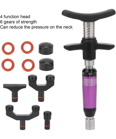 Chiropractic Handheld Device for Spine Adjustment - Ergonomic Manual Massage Tool with Case - Ideal for Men & Women - Violet - Buy Online on SooperMarket.com