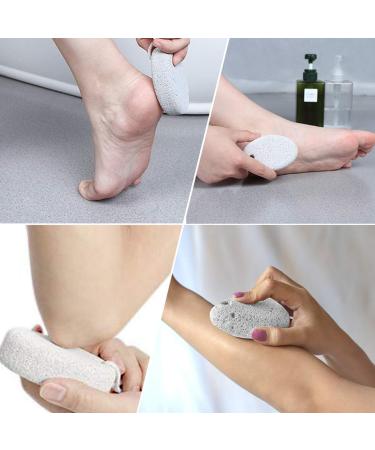 Pumice Stone 2 Pcs for Feet/Hands - Natural Lava Callus Remover and Foot Scrubber - MAYKI White Round Shape - Buy Online on SooperMarket.com
