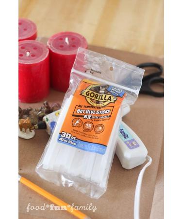 Gorilla Hot Glue Sticks  Full Size  4" Long x .43" Diameter  30 Count  Clear  (Pack of 2) - Buy Online on SooperMarket.com