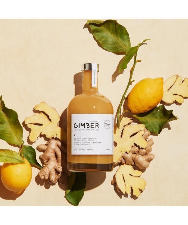 GIMBER Organic Ginger Concentrate 500 ml | Alcohol-Free Organic Drink Made from Ginger Lemon and Herbs | Premium Ginger Essence - Buy Online on SooperMarket.com