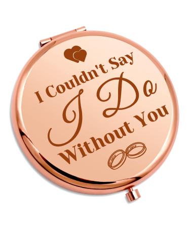 Bridesmaid Gift Thank You Gift Travel Compact Mirror Wedding Appreciation Gift for Women Pocket Makeup Mirror Maid Of Honor Gift for Sister Friend Bridal Shower Gift Engagement Compact Makeup Mirror