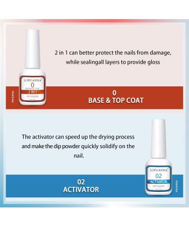 Dip Powder Nail Kit Dipping Powder Starter Kit Nail Dipping Powder Kit Nail Powder Dip Kit Starter Set-6 Colors Dip Acylic Powder with 2-In-1 Base Top Coat Activator Manicure Set for DIY Nail Salon Set 2 clear - Buy Online on SooperMarket.com