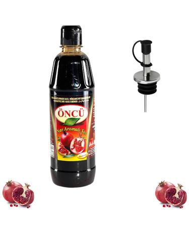 Oncu Pomegranate Molasses 700g - with Homlix Stainless Steel Sauce Bottle Stopper - Oncu Salad Sauce - Turkish Pomegranate Favourite Sauce