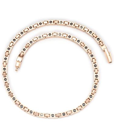 EnerMagiX Rose Gold Titanium Magnetic Necklace for Women - Germanium Chain Jewelry - Buy Online on SooperMarket.com