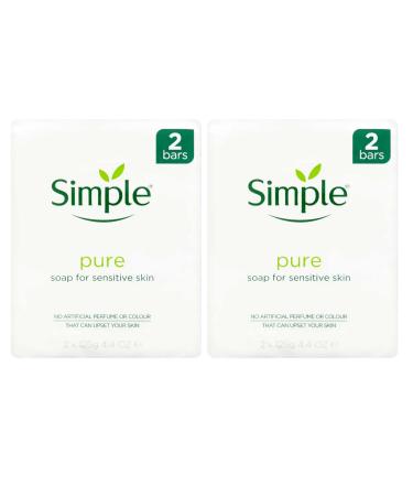 Simple Soap Bar 125g Twin Pack x 4 Packs by Simple