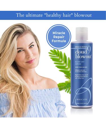 Brocato Cloud 9 Blowout Blow Dry Serum 8.5oz | Miracle Rapid Repair & Heat Protectant for Soft, Shiny Hair - All-Natural & Color Safe - Buy Online on SooperMarket.com