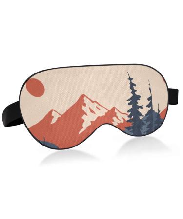 Haskirky Light Blocking Eye Mask Breathable and Adjustable Adult Men and Women Travel on Business Trips Yoga Meditation Light Smooth Comfortable Eye Mask Office Deep Sleep Goodies Mountain Landscap