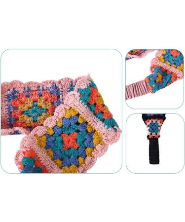 JSGHGDF Crochet Headband Hollow Kerchief with Stretchy Hair Rope Ethnic Flower Pattern Turban for Girls Photo Props White - Buy Online on SooperMarket.com