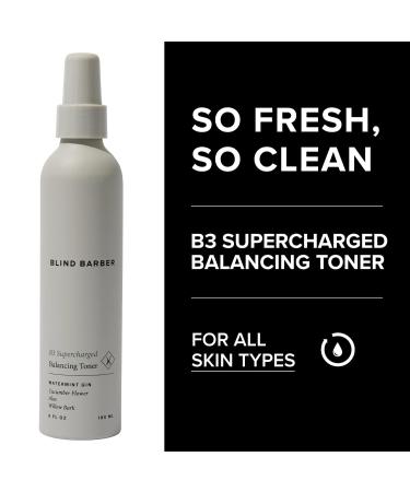 Buy Blind Barber B3 Supercharged Balancing Toner - Men's Toner with Mint Cucumber Aloe & Willow Bark - Hydrate & Balance Skin (6oz / 180ml) - International Shipping Available - Buy Online on SooperMarket.com