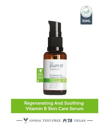 Purest Solutions Vitamin B Complex Serum - Niacinamide 10% | Anti-Redness Restorative | Vegan Cruelty-Free Eco-Friendly - Shop Internationally - Buy Online on SooperMarket.com