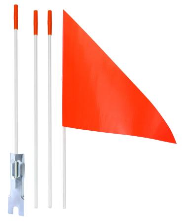 QWORK Children's Bicycle Flag Bicycle Pennant Height Adjustable 160cm Red