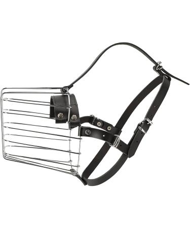 Dingo Metal Muzzle No. 9A - Adjustable Leather Straps Comfort Fit for German Shepherds | Ideal for Training & Crafts - Buy Online on SooperMarket.com