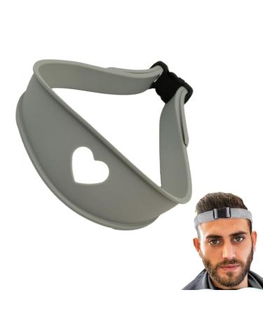 puzzlegame Neckline Templates for Shaving Hair Trimming Tool - Adjustable Curved Silicone Haircut Bands for Hair Salons and Home Gray