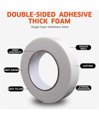 ToLanbbt Double Sided Tape  Outdoor and Indoor Super Strong PE Foam Seal Strip for Home & Office Decor  Automotive Mounting  Photo Frame  Weatherproof Decorative and Trim Strip (66 Ft Long Wide 1.18) 1.18 In x 66 FT Whit... - Buy Online on SooperMarket.com