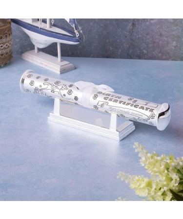 Custom Engraved Silver Birth Certificate Holder with Stand - Personalized Gift Box Included - Buy Online on SooperMarket.com
