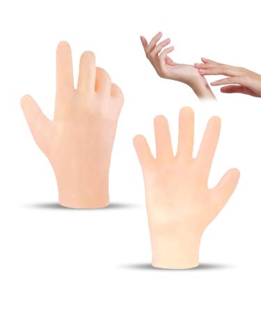 Moisturizing silicone gloves spa gel gloves silicone sleeping gloves reusable for female hand care repair dry cracked rough rough soft (1 pair of yellow) 1 pair - yellow