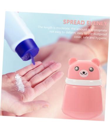 Beavorty 6-Piece Baby Powder Puff Set with Storage Bottle | Travel-Friendly Kit for Newborns | Loose Powder Sponge Container | Pink, 10x7CM - Buy Online on SooperMarket.com