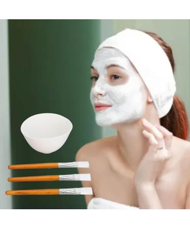 Facemask Mixing Tool Set Wooden Brush Set Reusable Silicone Face Mask Bowl Multifunctional Adjustable Thickness Ideal for Oils and Moisturizers - Buy Online on SooperMarket.com