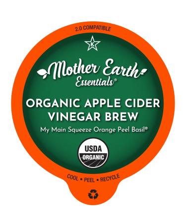 Organic Apple Cider Vinegar Tea Pods with The Mother by Mother Earth Essentials - My Main Squeeze Orange Peel Basil - 12 Single Serving Pods - Keurig Compatible - Buy Online on SooperMarket.com