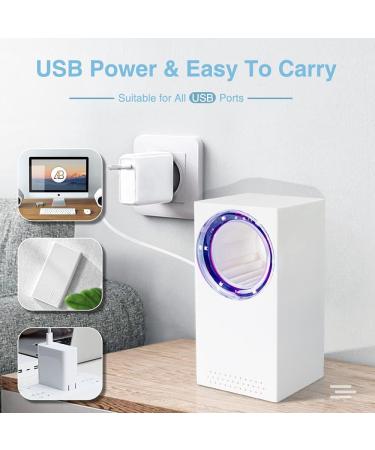 Bug Zapper Indoor Mosquito Zapper with UV Light USB Rechargeable Indoor Insect Trap Portable Electric Bug Zapper Insect Trap Lamp for Camping Bedroom Kitchen Office Home - Buy Online on SooperMarket.com