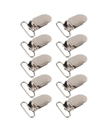 Pacifier-bracket clips silver metal trousers pacifier clips pacifier clips for the production of pacifier holders bibs clips toy holders (25 mm) (25mm)