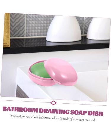 Anneome 2pcs Soap Box Bathroom Soap Holder Container with Lid Plastic Containers Soap Bar Bathroom Supplies Bar Soap Holder To Go Shower Soap Container Pink or Travel Soap Dish With Cover Pink 11.5X8X5CM - Buy Online on SooperMarket.com