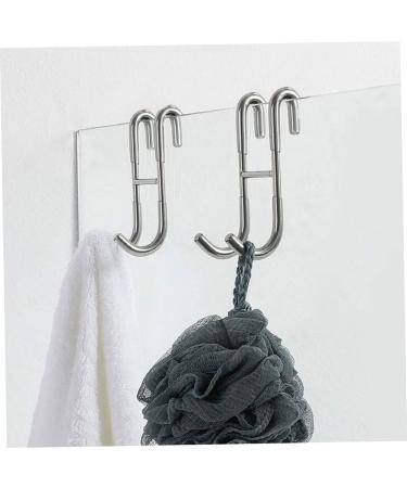 Cabilock 2pcs S Hook Towel Hanger Storage Hooks Door Hanging Hook Back Door Hanger Silver Stainless Steel - Buy Online on SooperMarket.com
