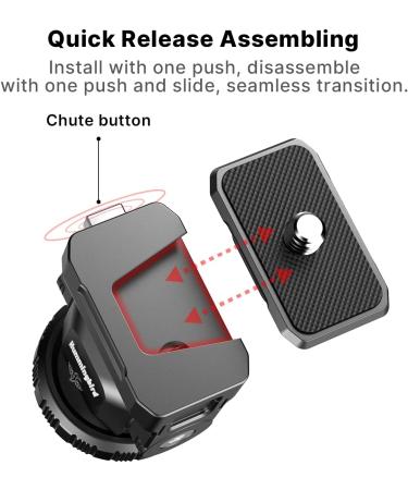Quick Release Monitor Mount Bracket with Angle Adjustable Hot/Cold Shoe, Mic Holder, and 1/4 Fast Slide Plate - Video Shooting Accessories for Sony, Canon, Nikon, Fujifilm DSLR - Buy Online on SooperMarket.com